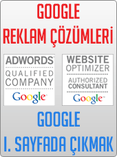 Google Reklam zmleri - Google 1. Sayfada kmak